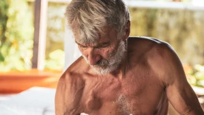 Elderly man with pacemaker