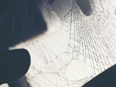 The aftermath of a car accident, which could result in a Houston injury claim.