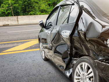 Rear-ended car
