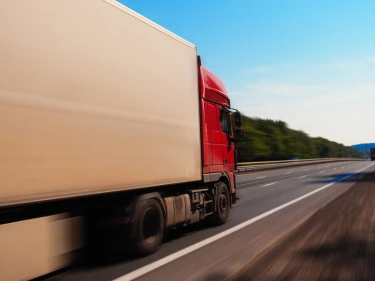 Semi-truck on interstate