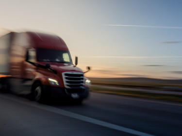 Speeding semi-truck