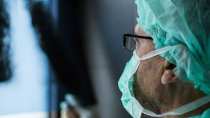 Doctor examining x-ray