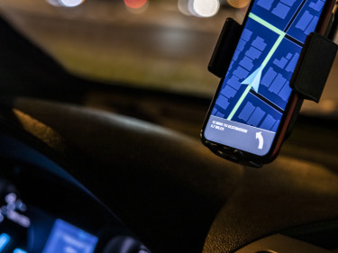 Car with GPS directions