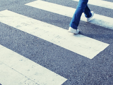 Pedestrian crossing crosswalk