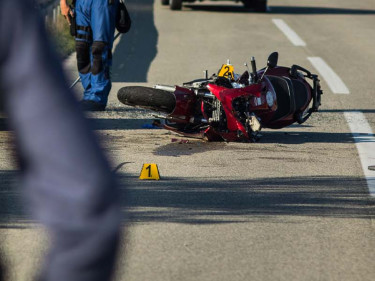 A motorcycle wreck like this can occur in any big city like Houston.