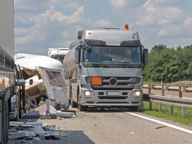 A semi truck accident on Texas highway.